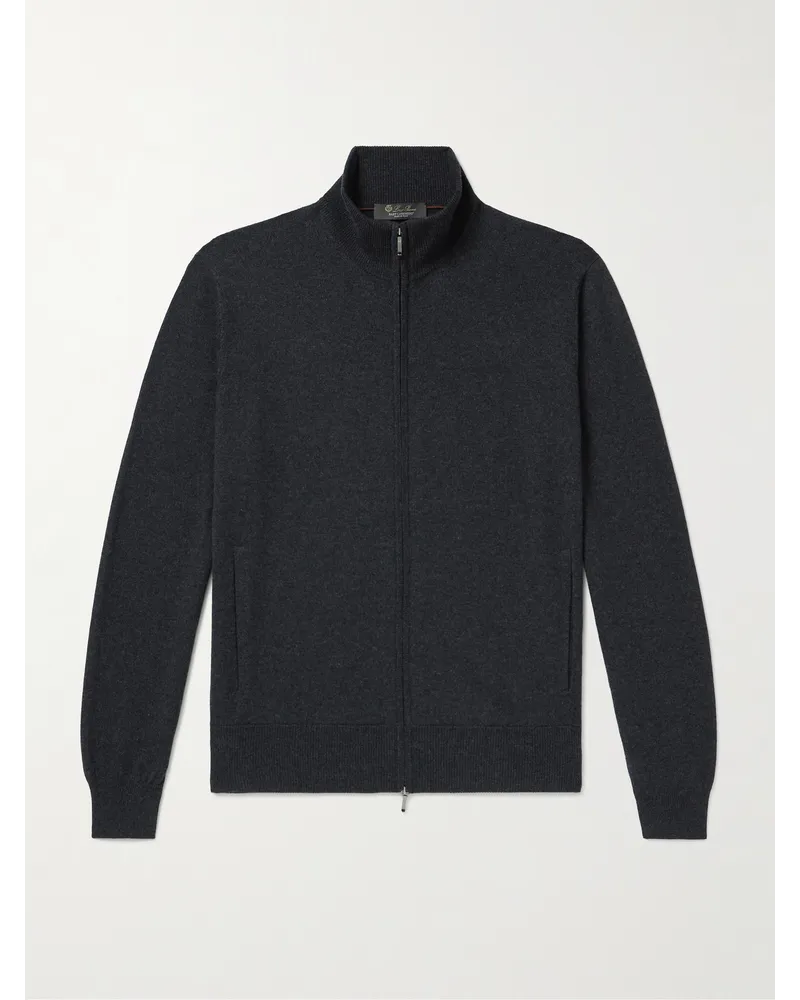 Loro Piana Pullover aus Kaschmir mit Reißverschluss Grau