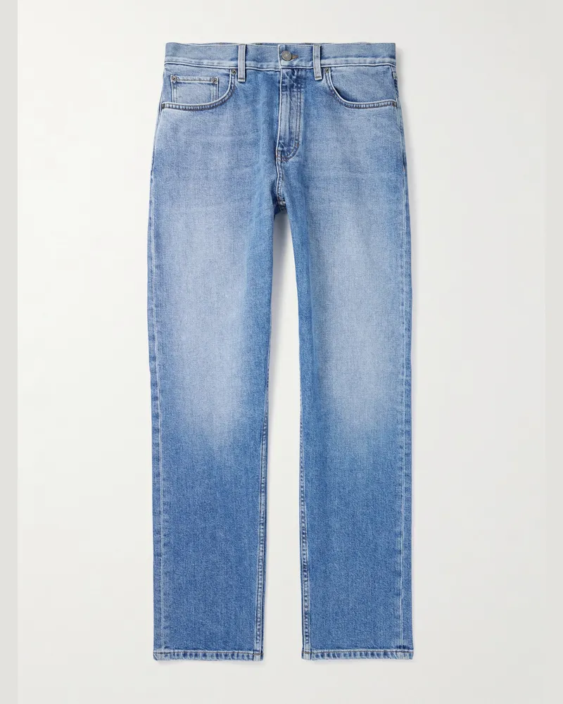 Ermenegildo Zegna Roccia Straight-Leg Stretch Jeans Blue