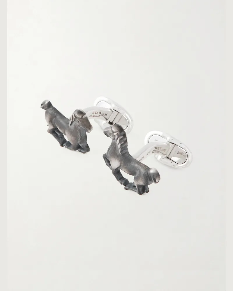 Montblanc The Horse Manschettenknöpfe aus Sterlingsilber Silber