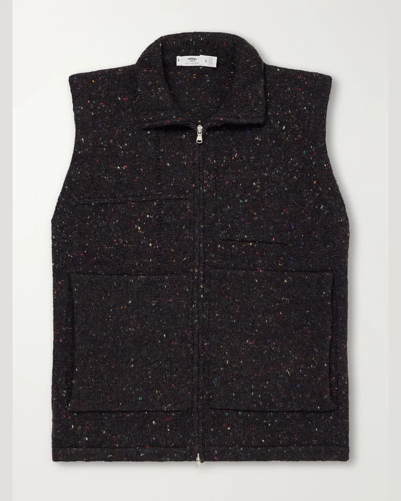 Inis Meáin Lifeline Wool and Cashmere-Blend Gilet Brown