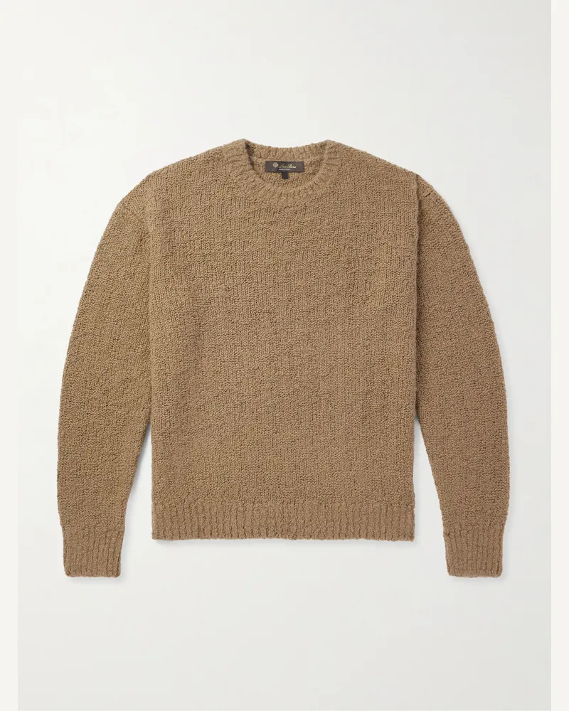 Loro Piana Folecchio Cashmere and Silk-Blend Sweater Brown