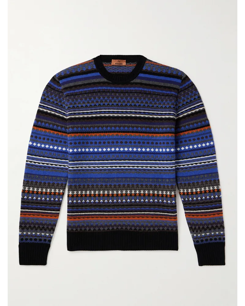 Missoni Pullover aus Jacquard-Strick Blau