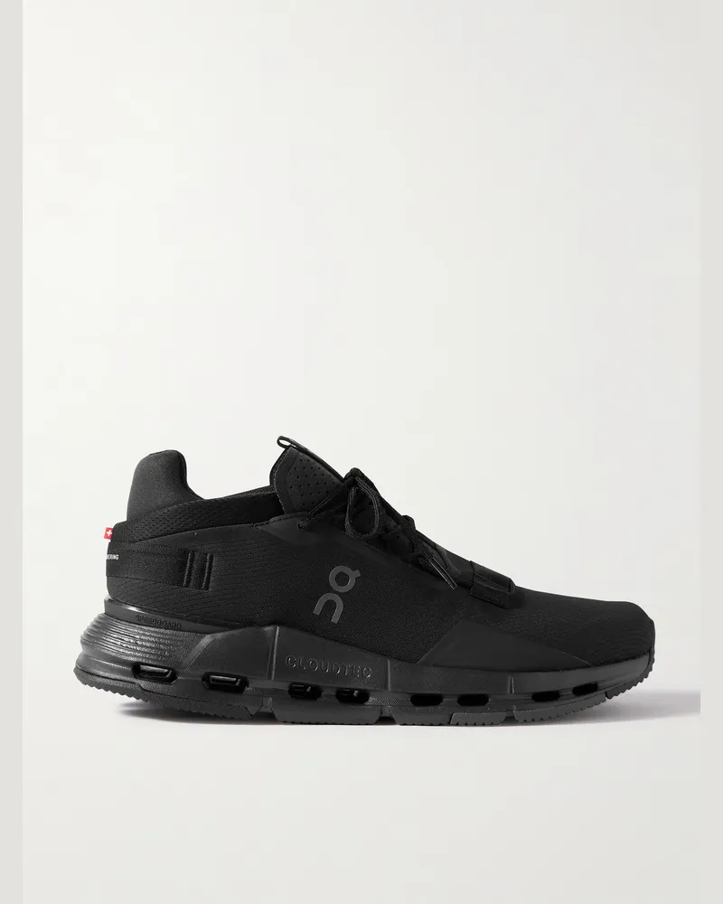 ON Cloudnova 2 Laufschuhe aus Mesh und Stretch-Strick Schwarz
