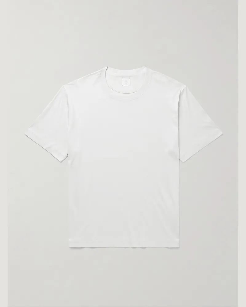 Eleventy Cotton and Modal-Blend Jersey T-Shirt Gray