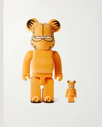 BE@RBRICK Garfield Set aus 100% und 400% Dekofiguren aus bedrucktem PVC Orange