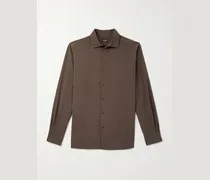 Hemd aus Maulbeerseide mit Haifischkragen