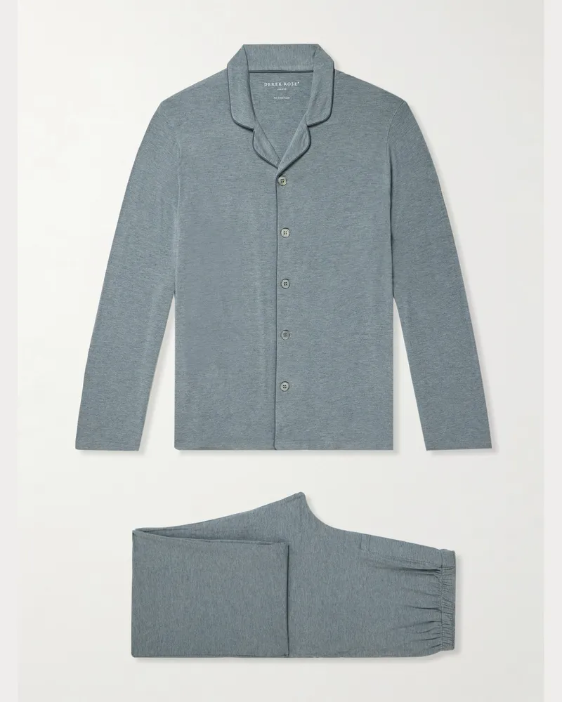 Derek Rose Marlowe 1 Pyjama aus Stretch-MicroModal®-Jersey Grau