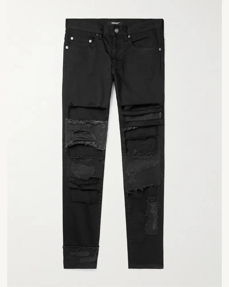 Undercover Scab Skinny-Fit Distressed Jeans Black
