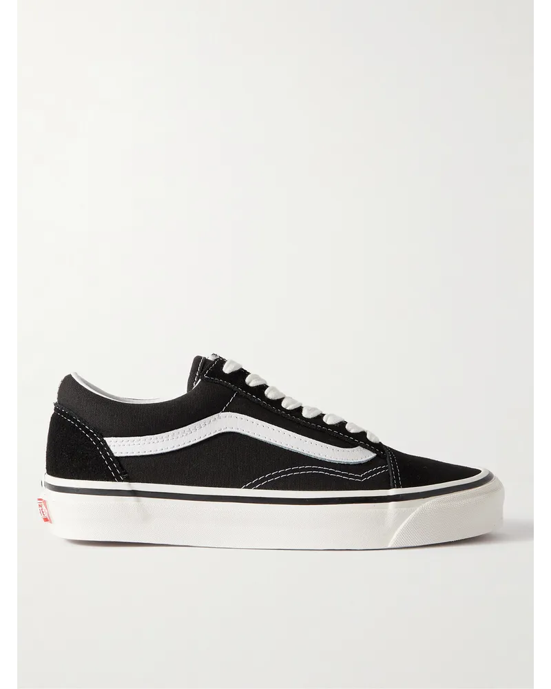 Vans Old Skool 36 DX Sneakers aus Canvas und Veloursleder mit Lederbesatz Schwarz