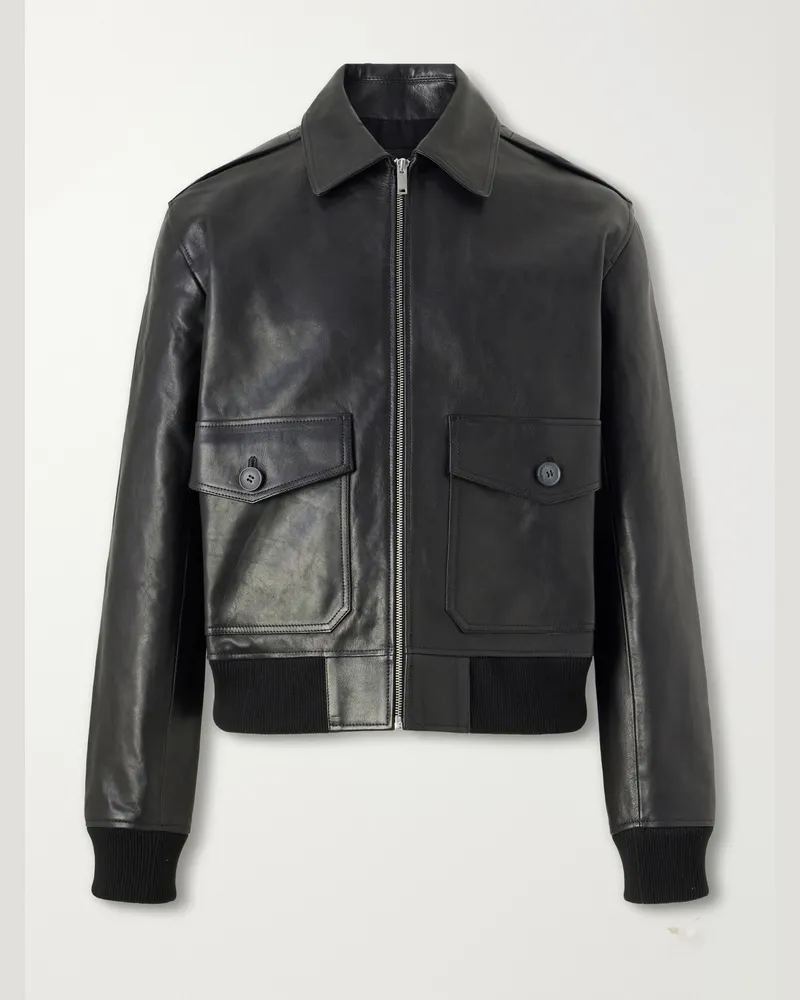 A.P.C. Gael Leather Jacket Black