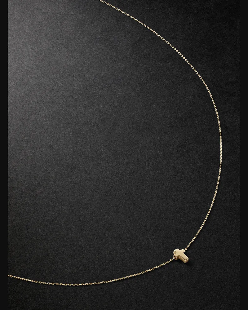 MATEO Suspended Cross Anhängerkette aus 14 Karat Gold Gold