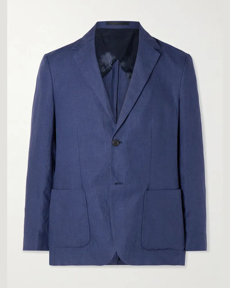 Sunspel Sakko aus Leinen Blau