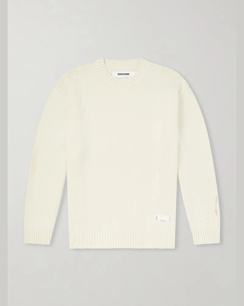 Neighborhood Savage Pullover aus Baumwolle mit Rundhalsausschnitt Neutral