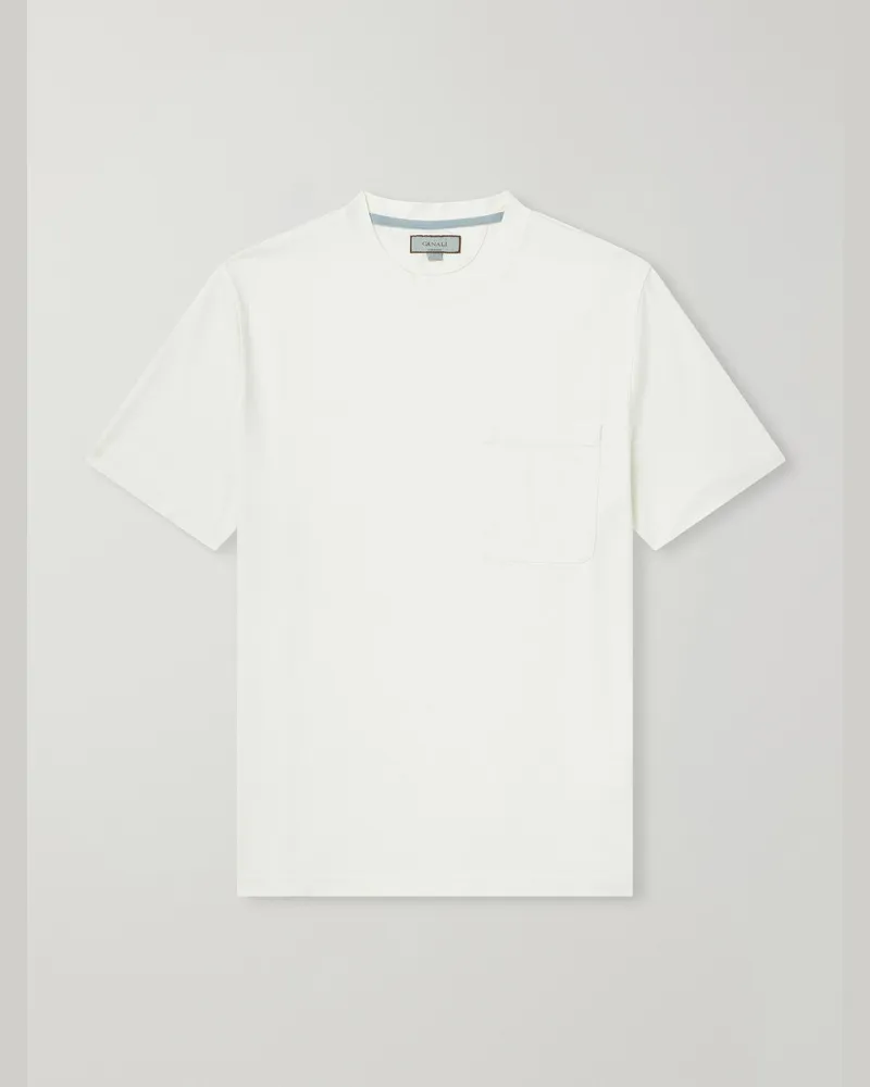Canali Cotton-Jersey T-Shirt White