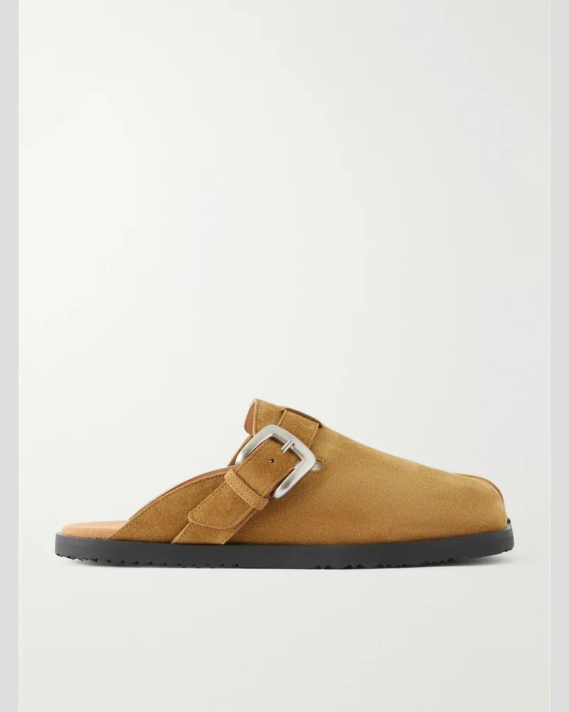 Maison Margiela Tabi Daily Split-Toe Suede Sandals Brown