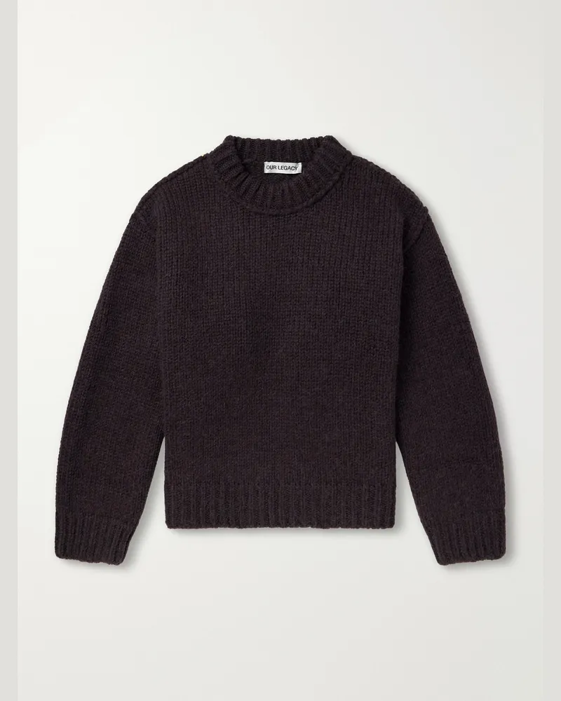 Our Legacy Wool and Alpaca-Blend Sweater Brown