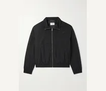 Logo-Embroidered Shell Bomber Jacket
