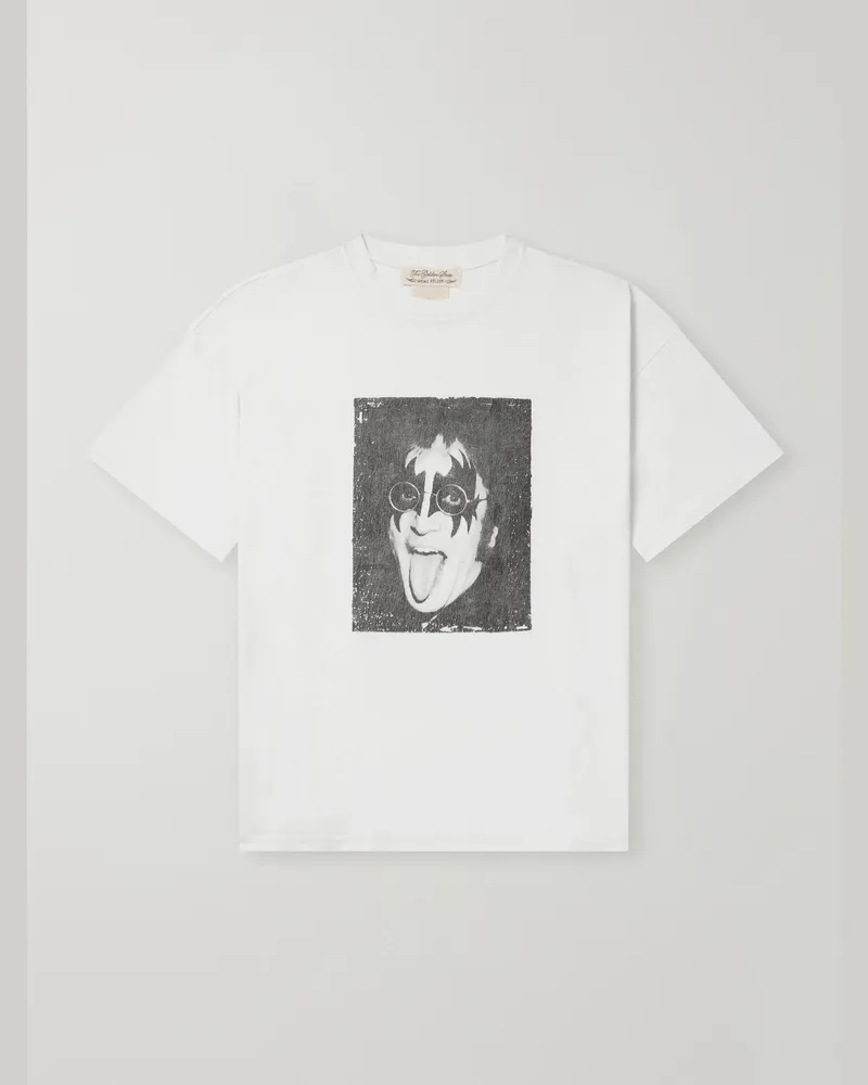 Remi Relief Who Are You Printed Cotton-Jersey T-Shirt White