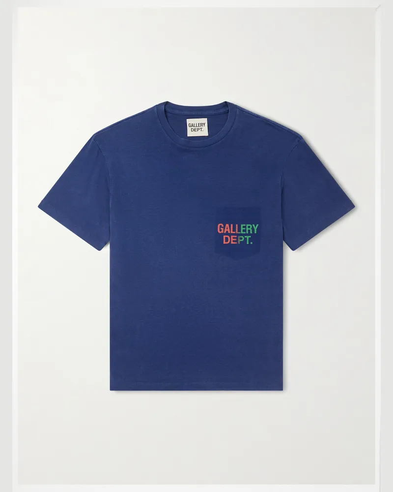 GALLERY DEPT. Boardwalk T-Shirt aus Baumwoll-Jersey mit Logoprint Blau