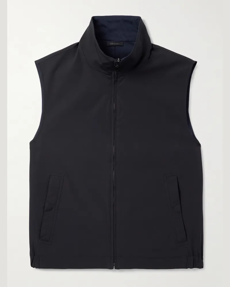 Brioni Wendbare Weste aus einer Seidenmischung und Jersey Schwarz
