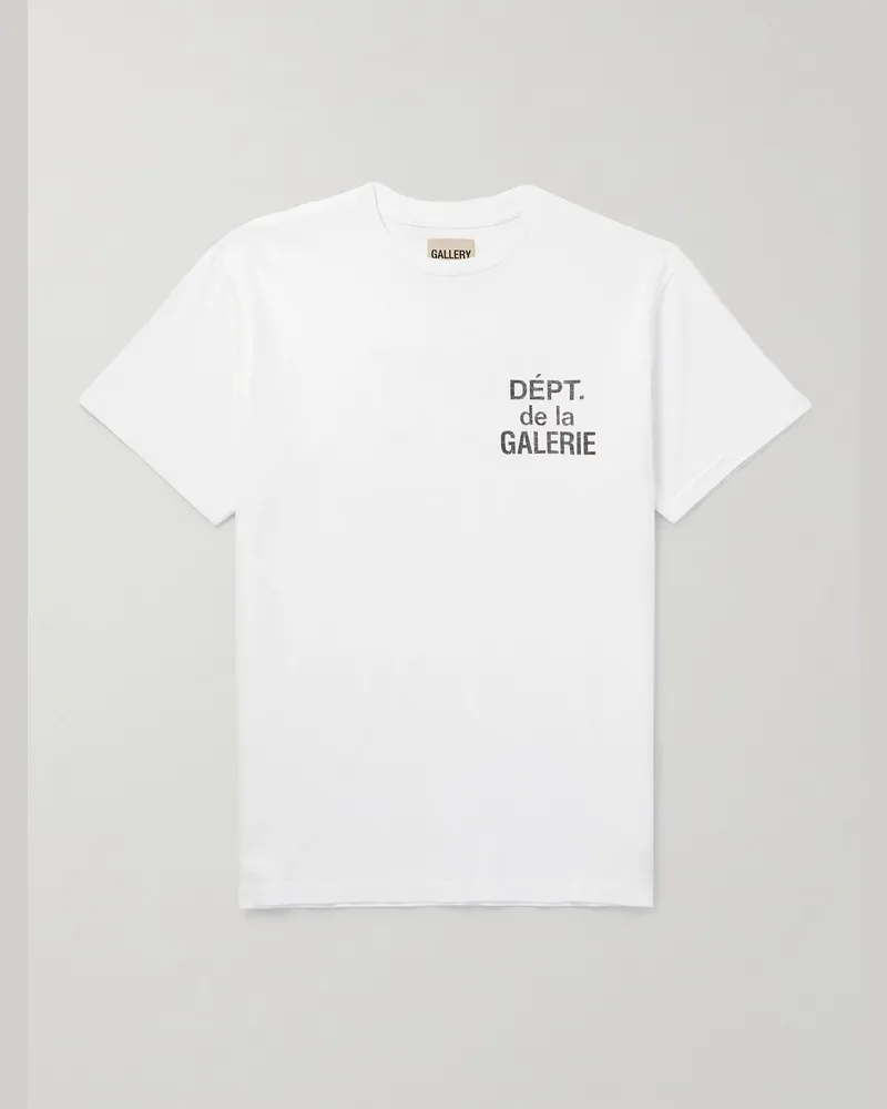 GALLERY DEPT. T-Shirt aus Baumwoll-Jersey mit Logoprint Weiß