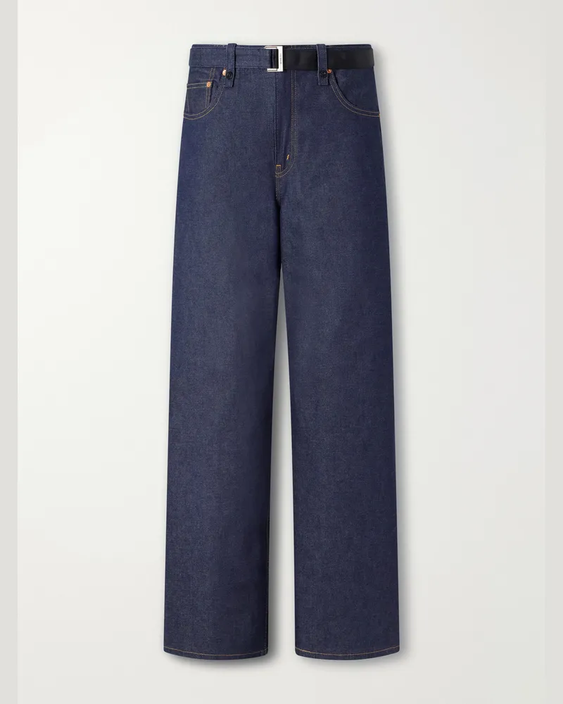 Sacai Levi's Wide-Leg Belted Jeans Blue