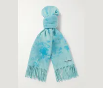 Canada Wollschal mit Batikmuster und Fransen