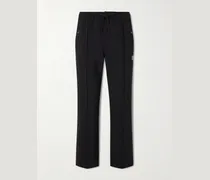 Piping Cowboy Straight-Leg Embroidered Woven Trousers