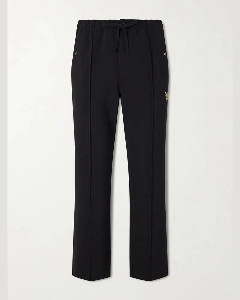 NEEDLES Piping Cowboy Straight-Leg Embroidered Woven Trousers Black