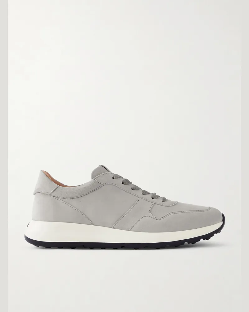 TOD'S Red Dot Suede Sneakers Gray