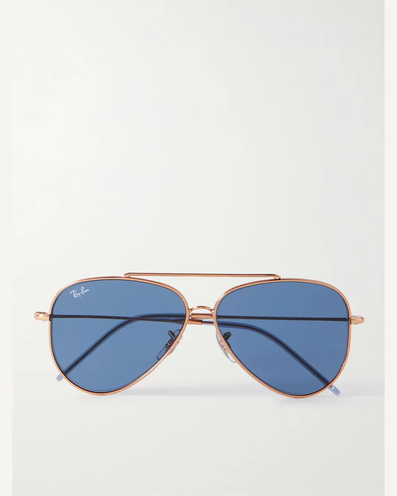 Ray Ban Goldfarbene Pilotensonnenbrille Gold