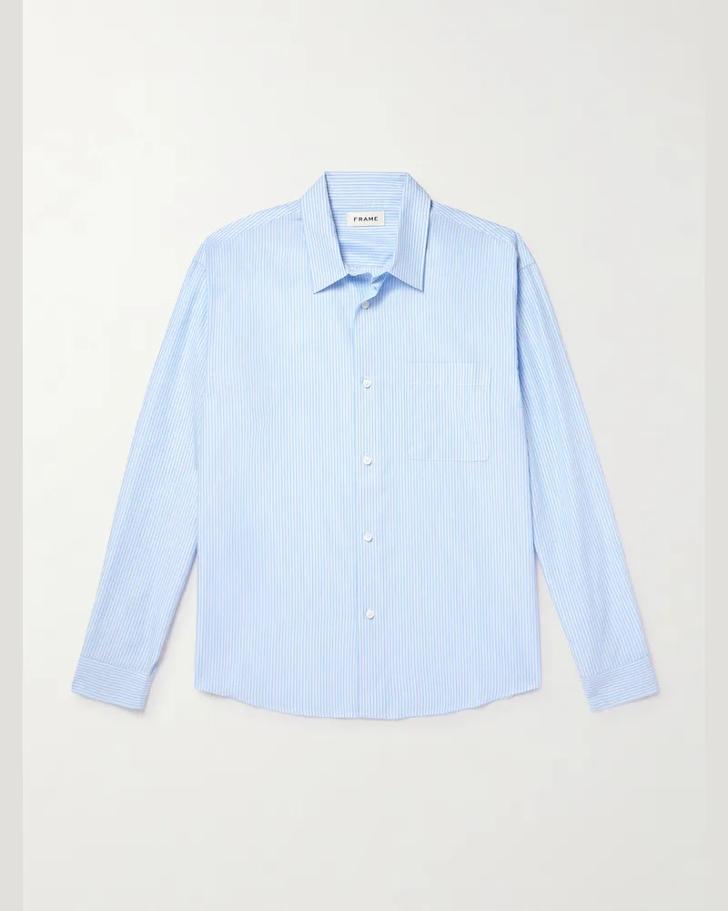 Frame Denim Leicht lockeres Hemd aus Lyocell mit Streifen Blau