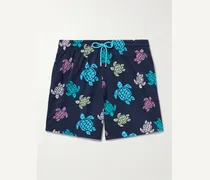 Moorise gerade geschnittene mittellange Badeshorts aus recyceltem Shell mit Print