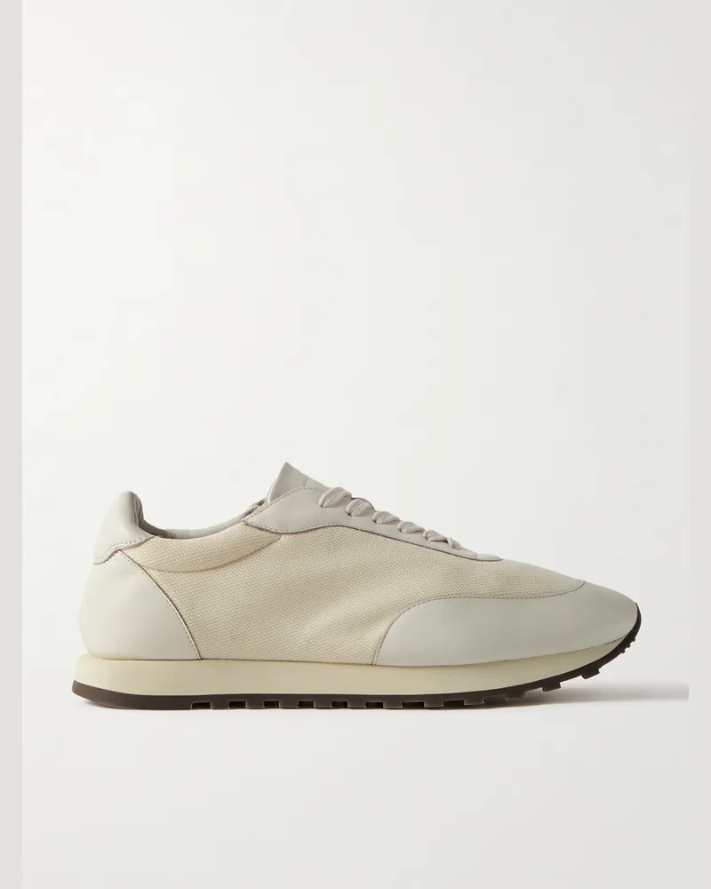 The Row Owen Sneakers aus Mesh mit Lederbesatz Neutral