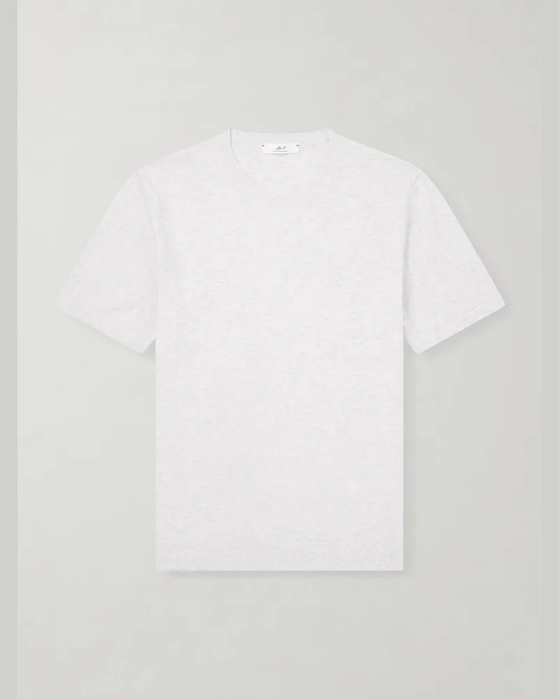 MR P. Organic Cotton and Cashmere-Blend T-Shirt White