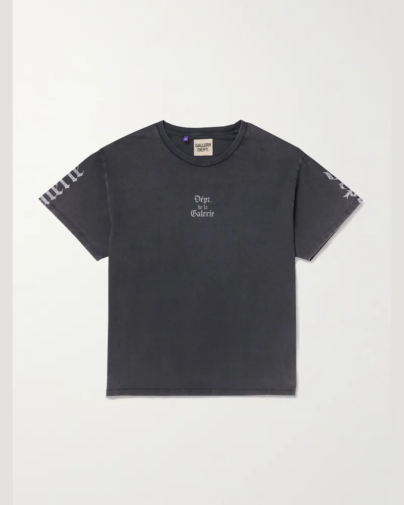 GALLERY DEPT. Logo-Print Cotton-Jersey T-Shirt Black