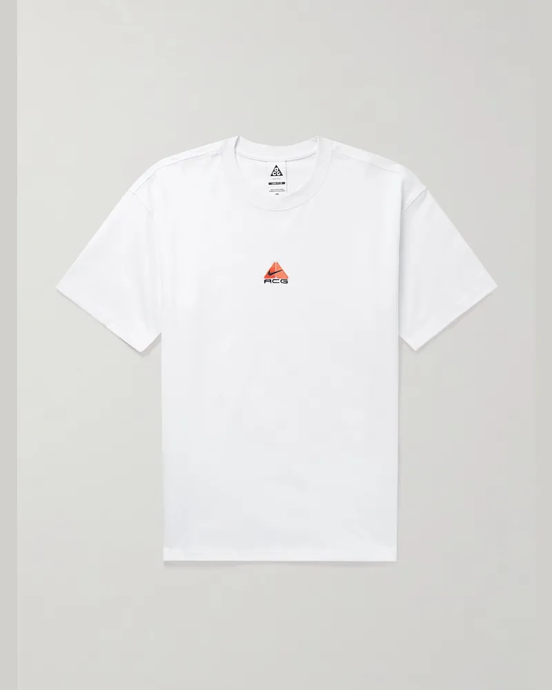 Nike ACG T-Shirt aus „Dri-FIT“-Material mit Logostickerei Weiß