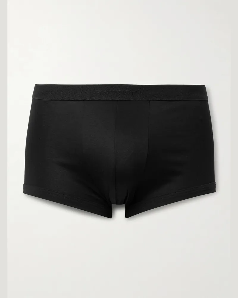Zimmerli Sea Island Cotton Boxer Briefs Black