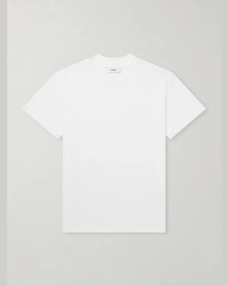 LARDINI Cotton-Jersey T-Shirt White