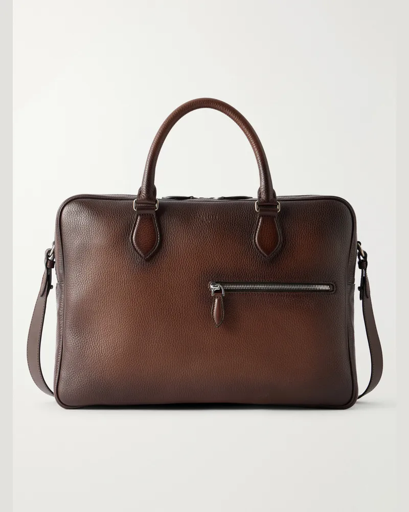 Berluti F088 Leather Briefcase Brown