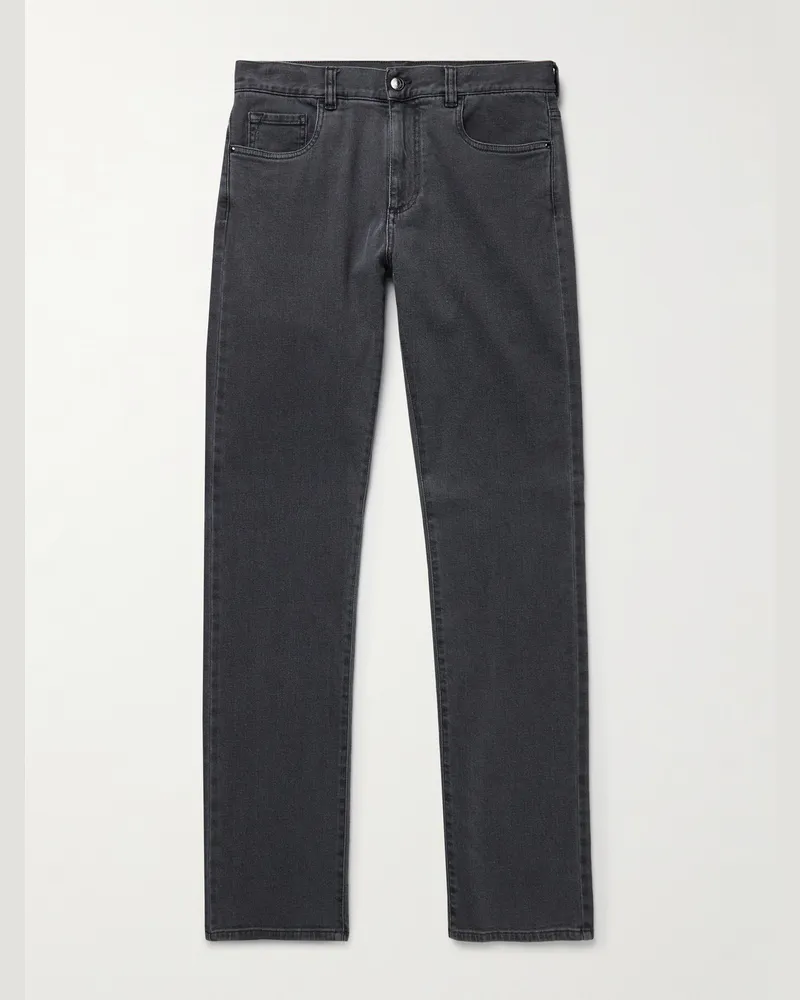 Canali Schmal geschnittene Jeans Grau