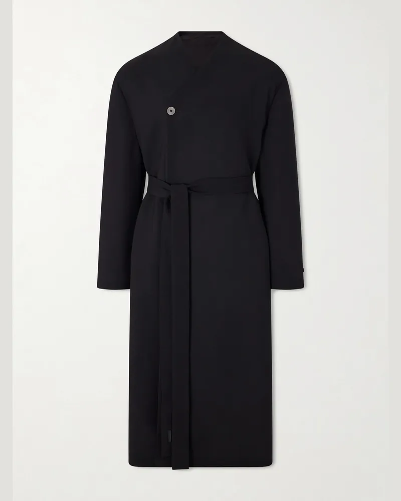 Fear of God Lapelless Wool-Blend Coat Black