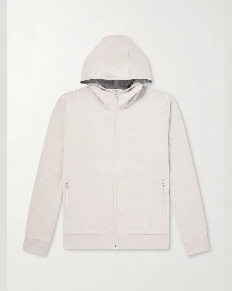 Orlebar Brown Cotton-Blend Zip-Up Hoodie Neutrals