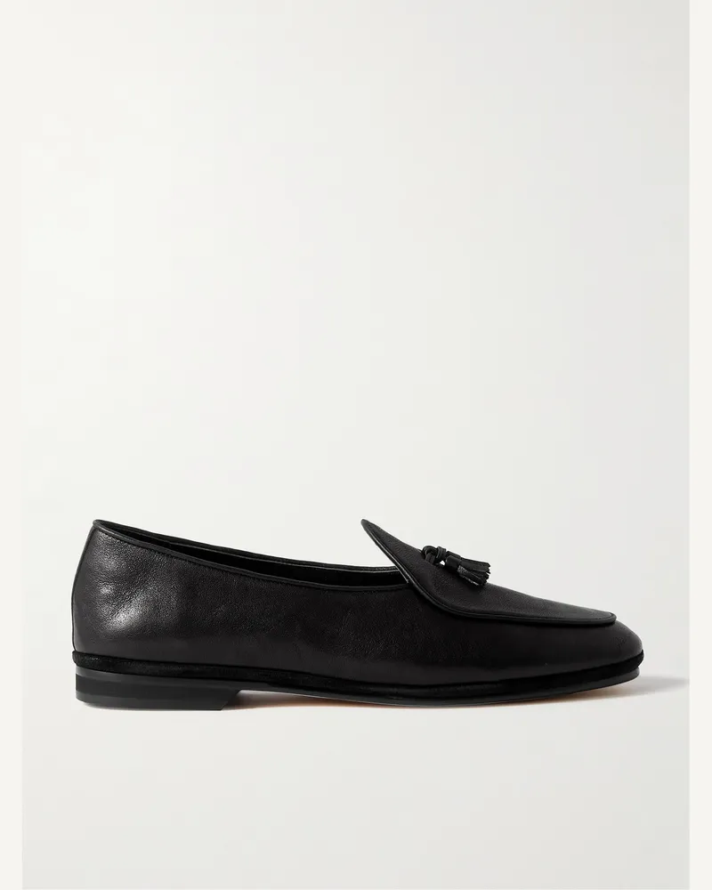 Rubinacci Marphy Tasselled Leather Loafers Black