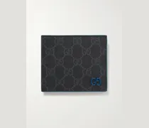 GG Supreme Monogrammed Coated-Canvas and Full-Grain Leather Billfold Wallet