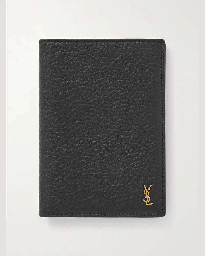 Saint Laurent Full-Grain Leather Billfold Wallet Green