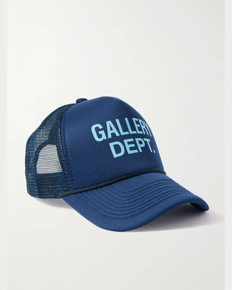 GALLERY DEPT. Logo-Print Foam and Mesh Trucker Cap Blue