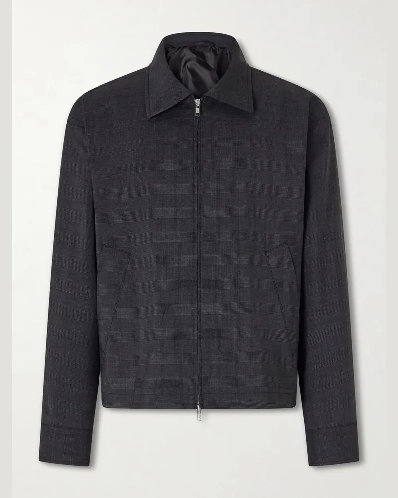 Mfpen Mail Prince of Wales Checked Wool-Twill Jacket Gray