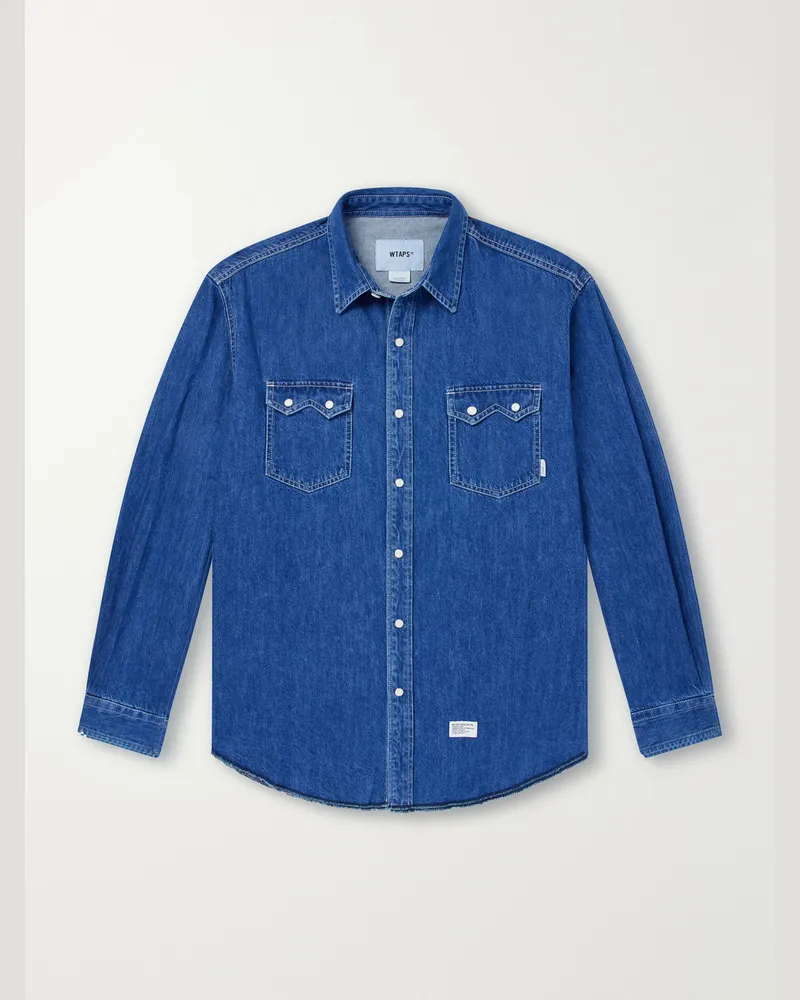 WTAPS Allman Denim Shirt Blue