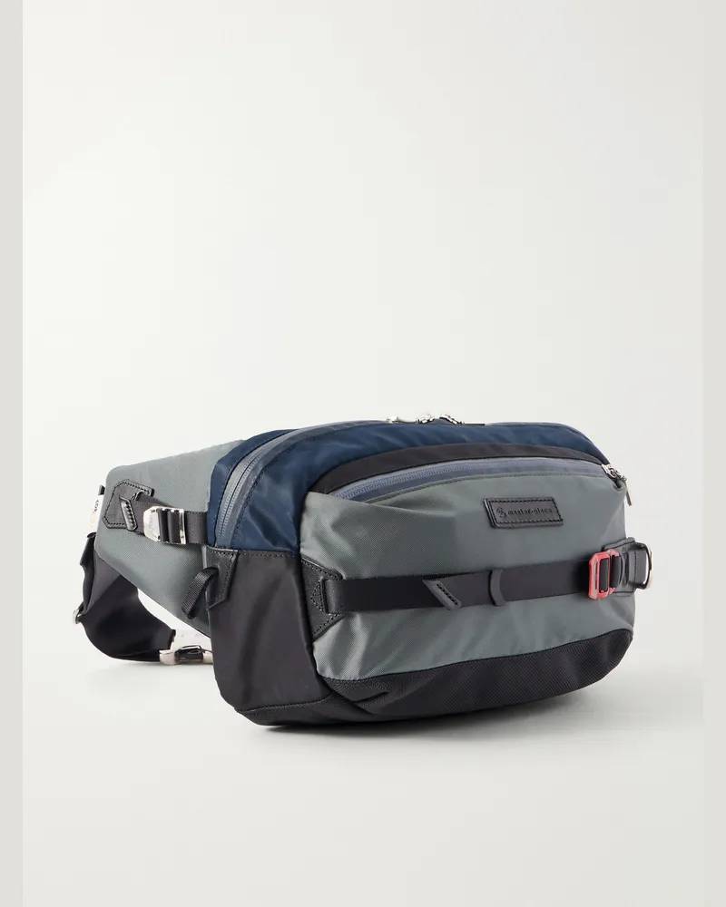 MASTER PIECE Leather-Trimmed CORDURA® Twill Belt Bag Multi